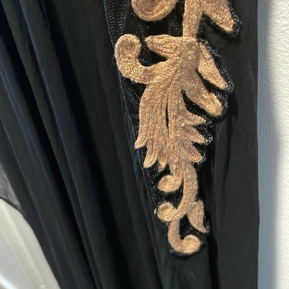 𝅺Elegant Rhythm Embellished Dipped Side Half Sheer Dress Nightdress - Picture 9 of 16